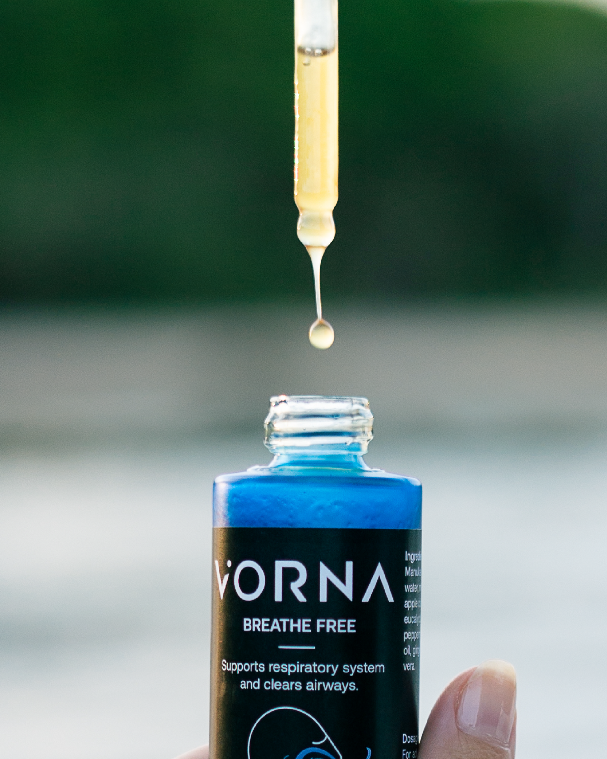 Vorna Breath Free drops lifestyle - natural breathing relief