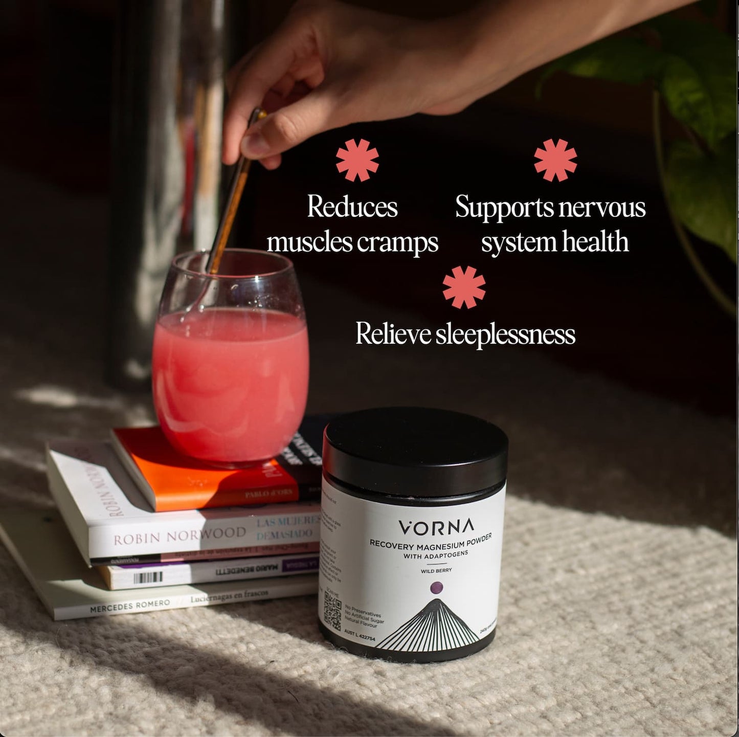 high absorption magnesium powder for better sleep and relaxation vorna
nervous system 