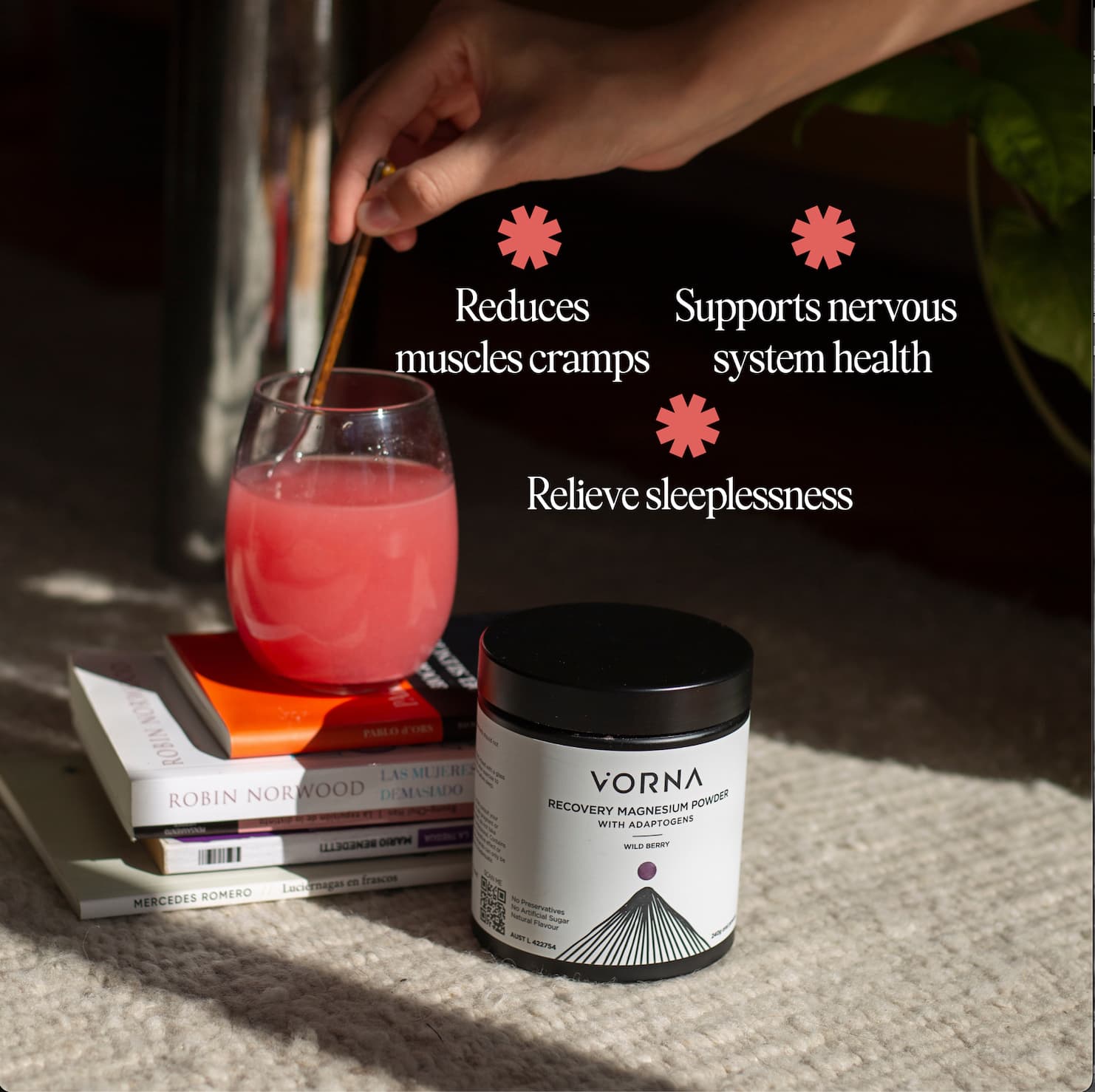 high absorption magnesium powder for better sleep and relaxation vorna
nervous system 